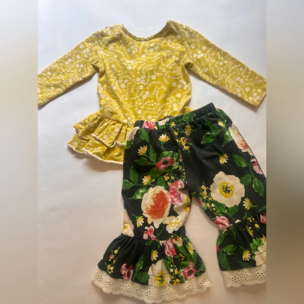 Mustard Pie Yellow Floral Matching Set